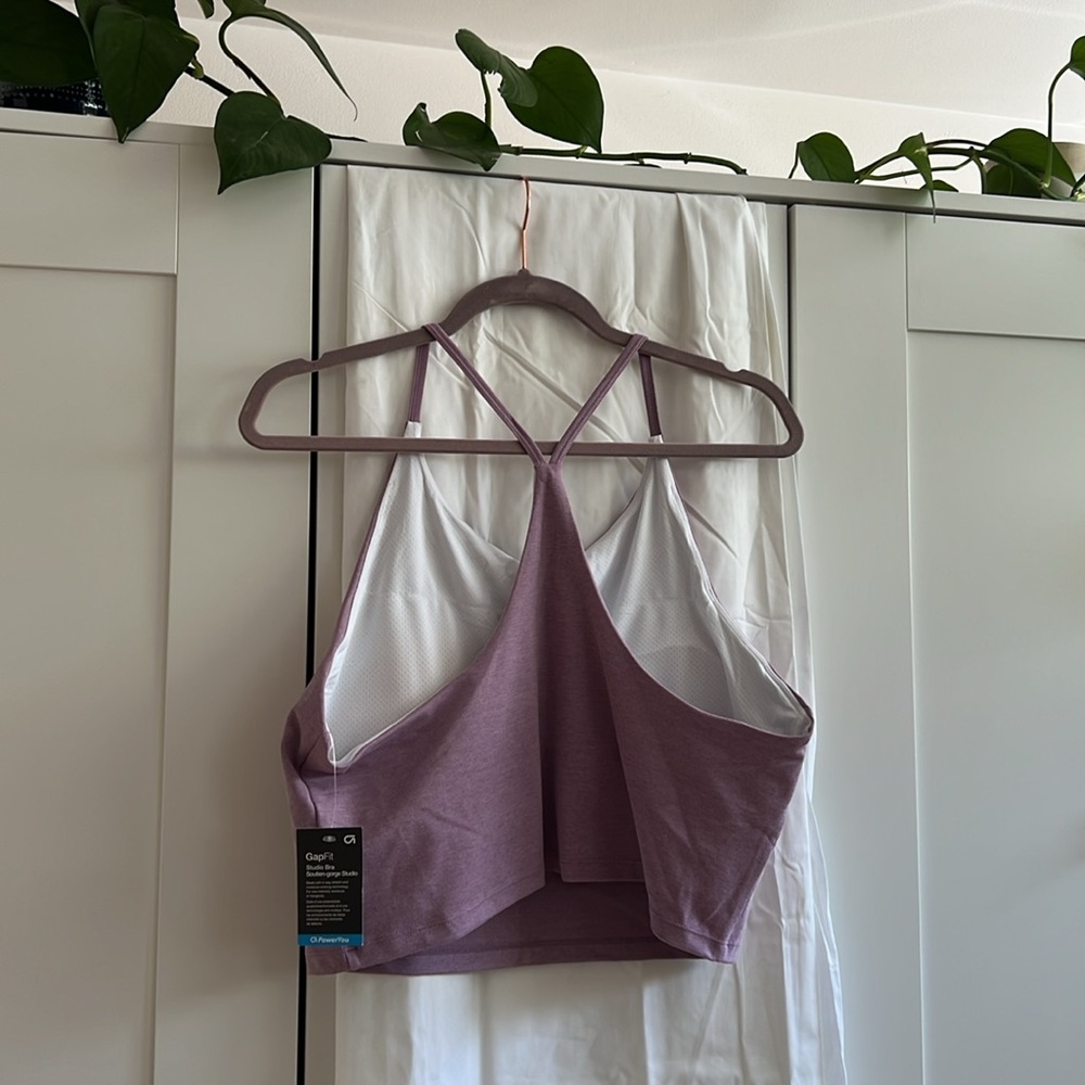 NWT Gap Fit Studio Bra, Lavender Size XL - Picture 5 of 11